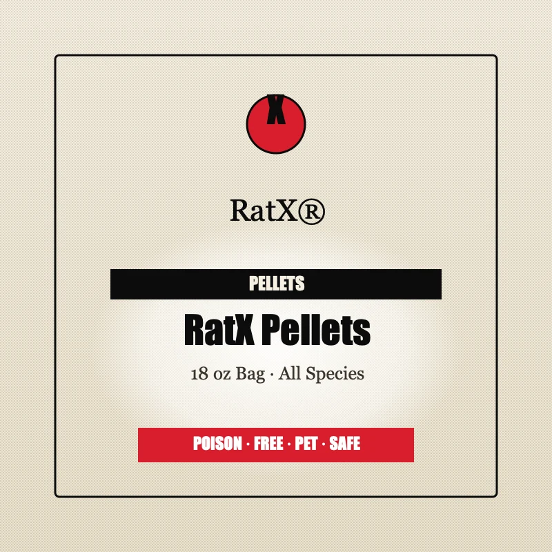 RatX 18oz bag of all-natural pellets for all species of rat and mouse control